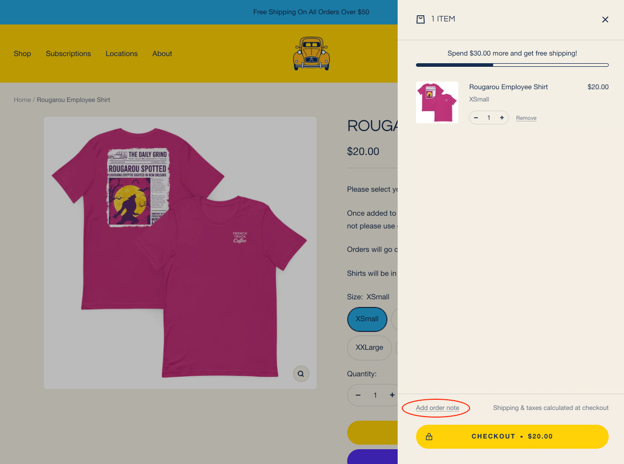 Rougarou Employee Shirt